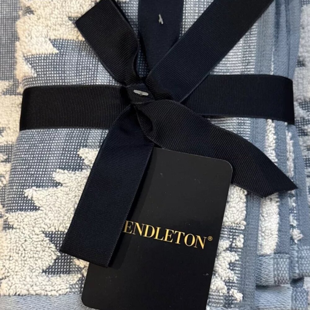 PENDLETON Peak Canyon 6 Pc. Coronet Blue TOWEL SET ~ Luxurious!